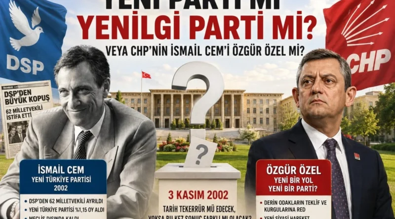 Ömer Çelikdönmez Yazdı: Yeni Parti mi Yenilgi Parti mi veya CHP’nin İsmail Cem’i Özgür Özel mi?